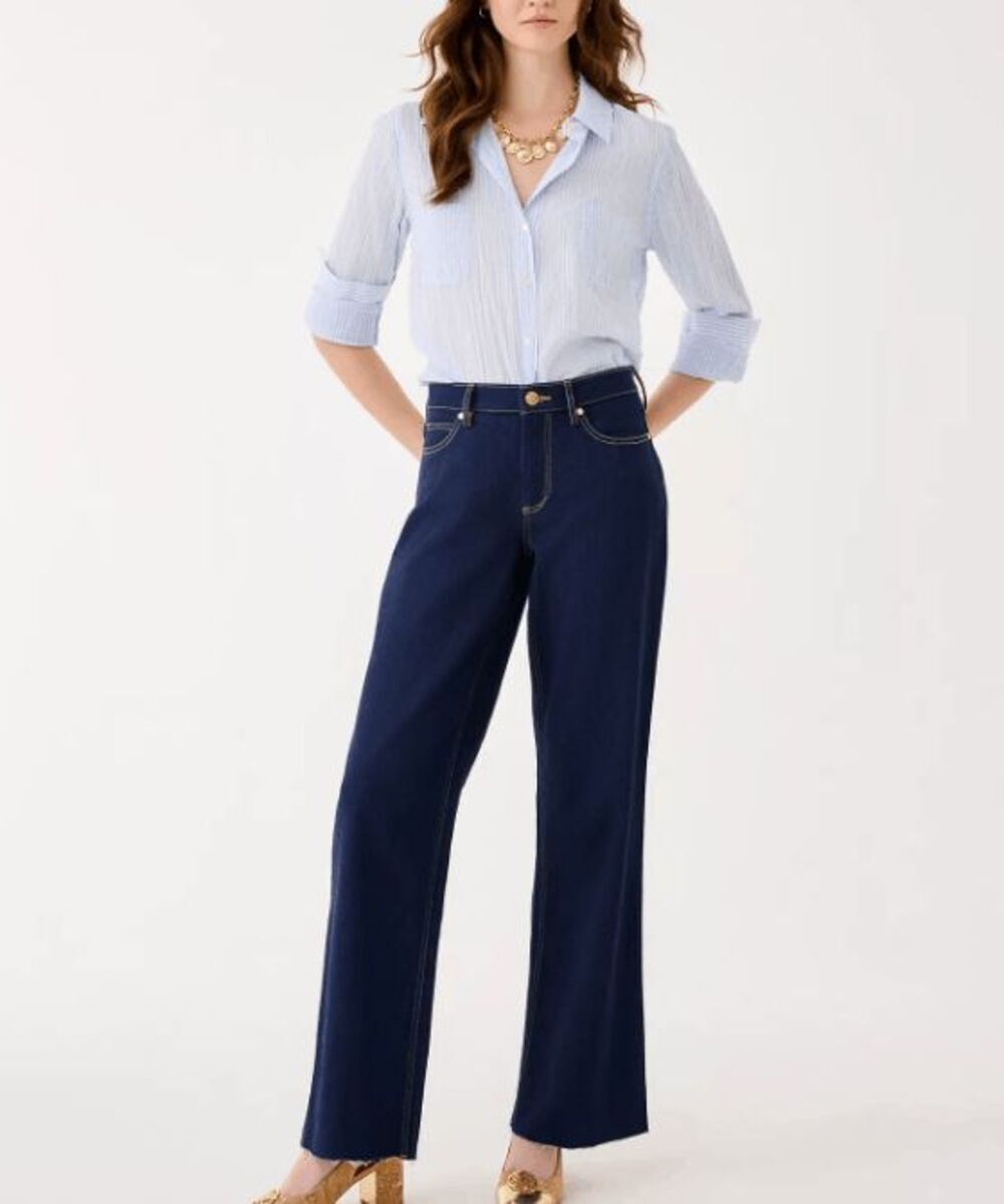 Lilly Pulitzer 33" Aniston High Rise Straight Jean- Dark Wash – Size 10